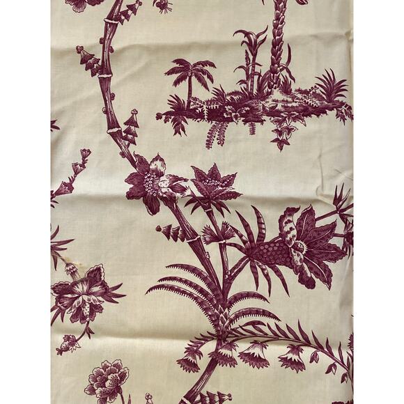 Brunschwig & Fils "West Indies Toile" fabric vintage swatch hand print 43" x 54" - Picture 3 of 8